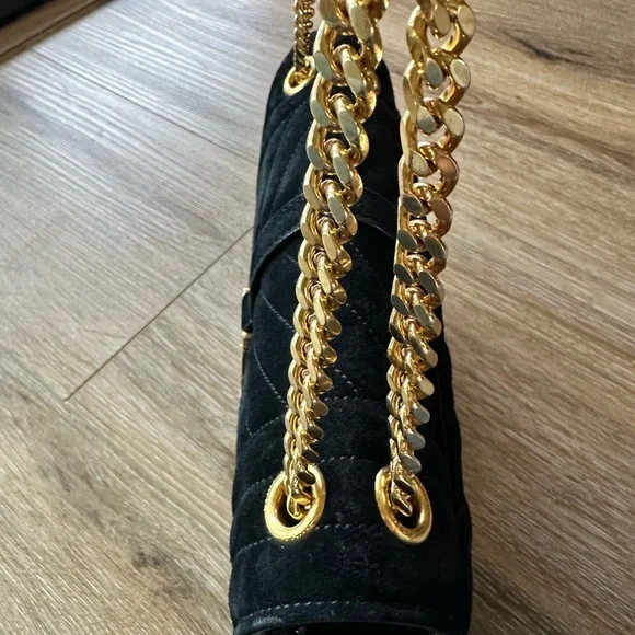 ENVELOPE MEDIUM CHAIN BAG IN MIX MATELASSÉ SUEDE - Picture 7 of 15